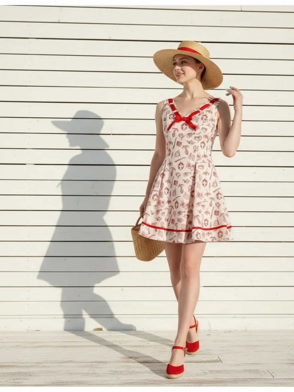 cream pirate dress All-Over Print Women's Slip Dress Cream Pirate Boats